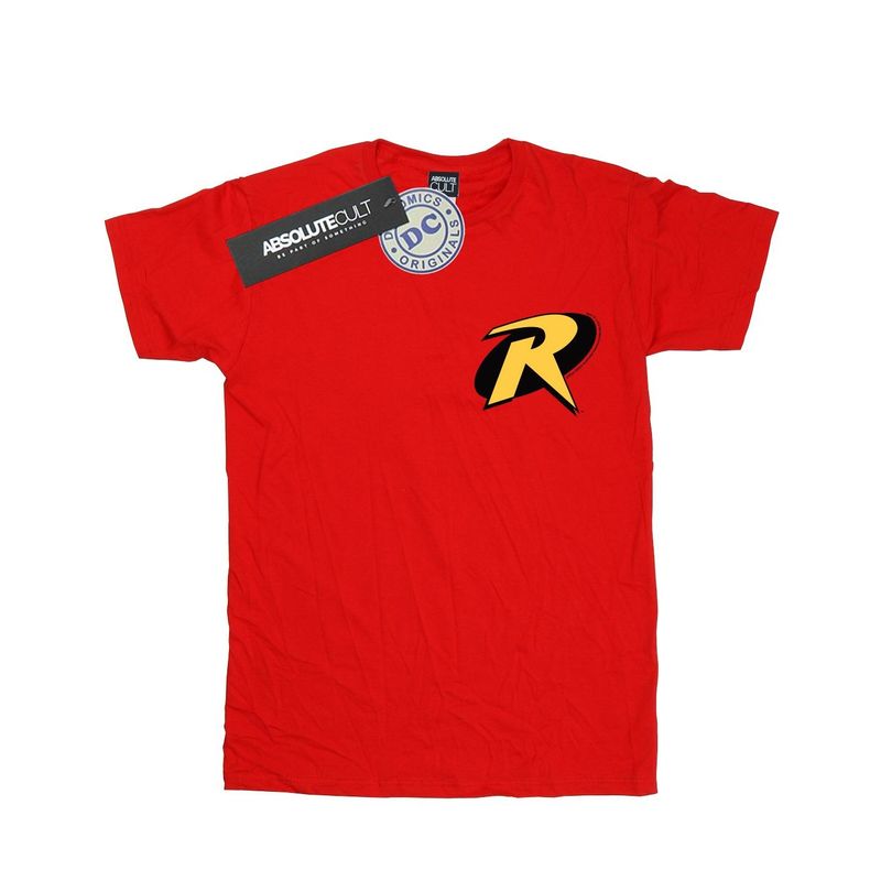 Dc Comics Boys Batman Robin Logo T-Shirt / Red